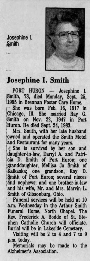 Smiths Motel (Northway Inn, Gaslite Motor Lodge, Shulz Bavarian Inn & Motel) - Sept 26 1995 Former Owner Passes Away (newer photo)